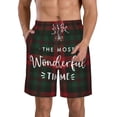 thumbnail image 1 of Balery Wonderful Time Christmas Traje de Baño Estilo Hawaiano para Hombre, Shorts de Secado Rápido con Bolsillos-Small, 1 of 6