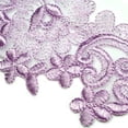 thumbnail image 2 of Lavender 9"x3" Floral Embroidered Sheer Organza Motif Applique Patch by Pair (2 Pieces), 2 of 3