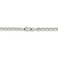 thumbnail image 3 of 925 Sterling Silver 3.2mm Open Elongated Link Chain; 22 inch; Lobster Clasp; for Adults and Teens; for Women and Men, 3 of 4