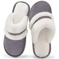 thumbnail image 2 of Slippers for Women 2025 Fall Winter Plush Fuzzy Fluffy Arch Support Cozy Slip On Slides Indoor House Slippers, 2 of 5