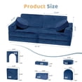 thumbnail image 2 of Modular Kids Play Couch, 12Pcs Kids Sofa for Playroom Bedroom Living Rooms Toddler Sofa for Inspiring Child Creativity, Children Creative Convertible Foam Sofa, Blue, 2 of 9