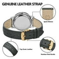 thumbnail image 5 of BISONSTRAP Elegant Leather Watch Straps, Quick Release, Watch Bands for Women and Men, 20mm, Dark Grey (Gold Buckle), 5 of 7