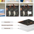 thumbnail image 4 of Yayeee Foldable Storage Basket for Shelves Waterproof Cloth Bins with Handles, Autumn Ghost Pattern, 4 of 7