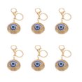 thumbnail image 4 of Keychains Pendant, Rhinestones Key Chains Fashionable Cute Blue Eye 6Pcs Metal Lightweight Multifunctional  For Women For Handbag, 4 of 8