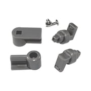 Gray Plastic Frameless Sliding Curved Glass Shower Door Lower Guide Support Brackets