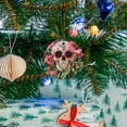 thumbnail image 5 of Funny Christmas Ornament,Stained Glass Style Skull,Xmas Round Ceramic Pendant, 5 of 6
