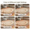 thumbnail image 7 of ODIKA 2'x3' Washable Accent Rug Pet Friendly, Bedside Mat Stump Grain Ring Earthy Swirl Motif Concentric Annual Rings Farmhouse for Bedroom, Nursery, RV, 7 of 7