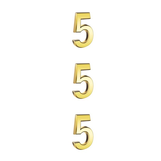 maskred House Numbers for Outside Simple Style Numerical Signs Sign Exquisite Number Mark Accessories Number Mark Marking Accessory Number 5 3PCS