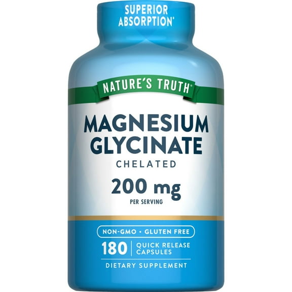 Nature's Truth Magnesium Glycinate Capsules, 200 mg, 180 ct.