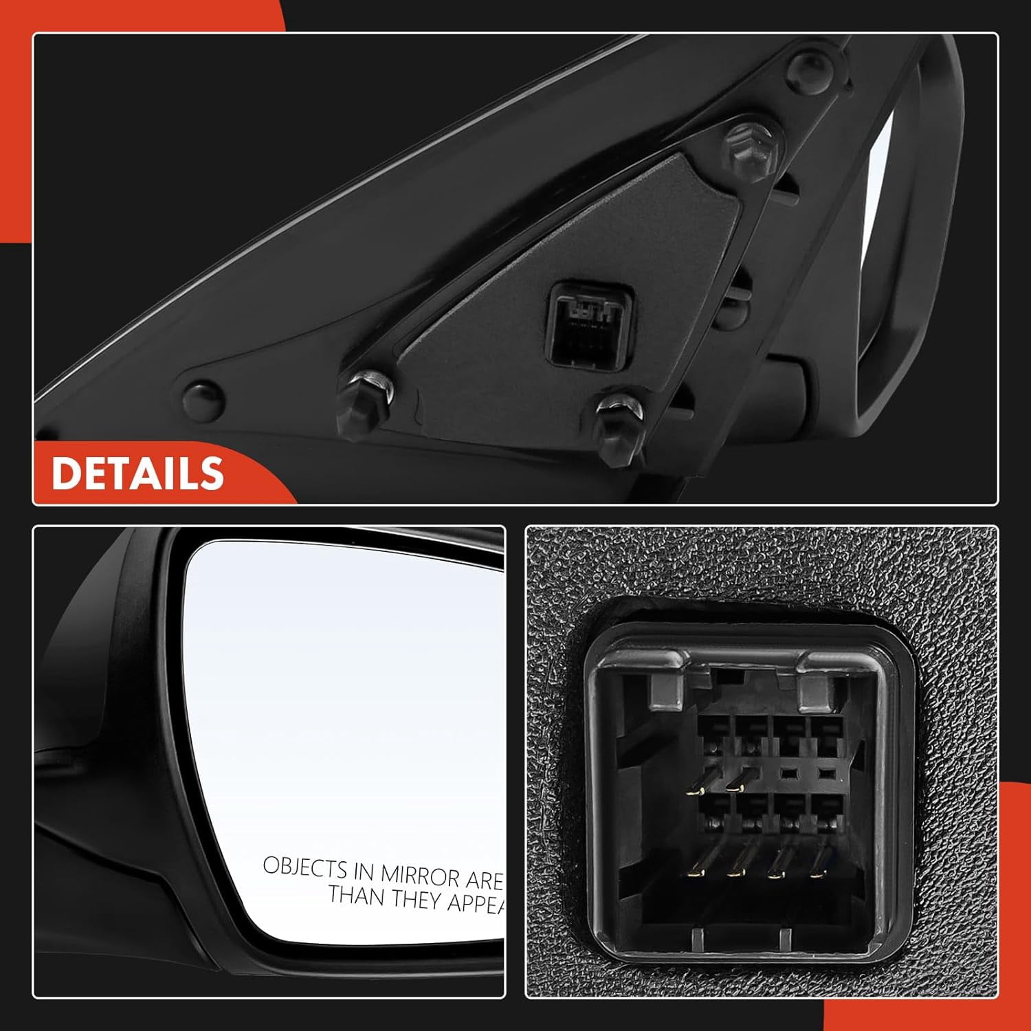 A-Premium Pair (2) Driver and Passenger Side Power Door Mirror - Compatible with Kia Optima 2011 2012 2013 - Heated Manual Folding Black Outside Rear View Mirror w/Turn Signal - Replace# 876102T130