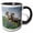 Black/White, variant on 3drose, Usa, Utah. Two Bighorn Rams Grazing, Mount Timpanogos., 11oz Mug