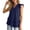 hgg161-Dark Blue, variant on Women's Summer Ruffle Hem Top V Neck Sleeveless Layering Camisole Solid Color Casual Shell Blouse