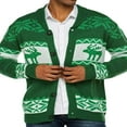 thumbnail image 1 of Cardigan de Noël pour Hommes Manches Longues Col Châle Imprimé Renne Flocon de Neige Tricot, 1 of 6