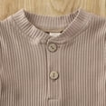 thumbnail image 4 of Baby Short Sleeve Ribbed Knit O Neck Romper  Drawstring Short Pants, 4 of 10