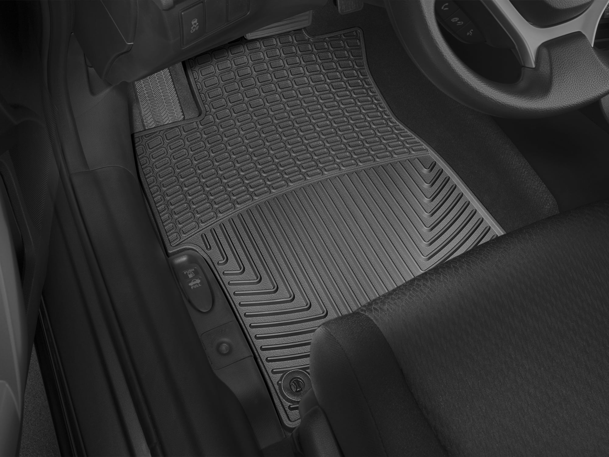WeatherTech All-Weather Floor Mats compatible with Honda Civic, Civic Si - 1st Row (Driver & Passenger), Black