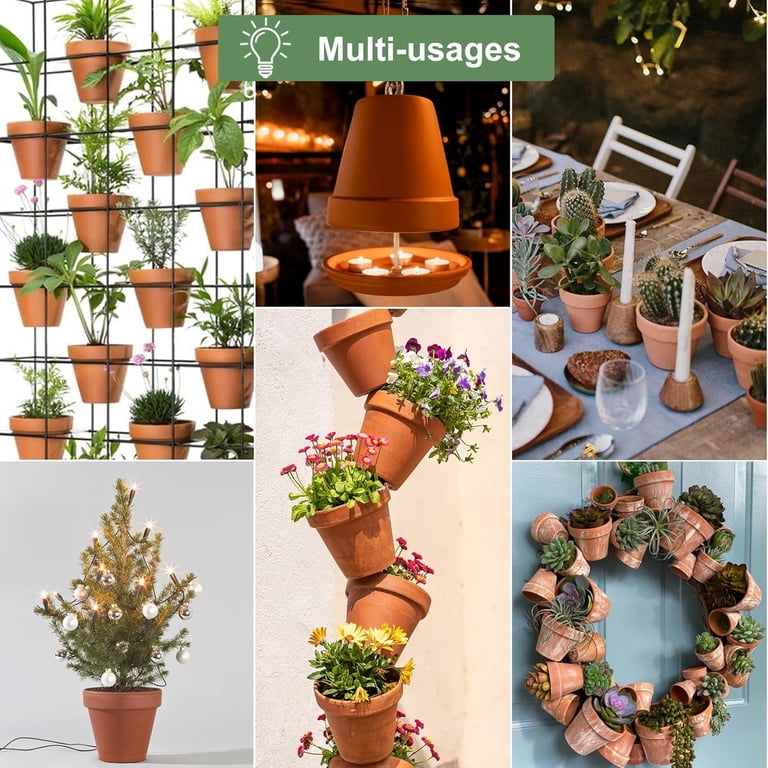 Caliber-1.9inch,height-1.6inch,Clay Pots for Plants, Small Terra Cotta  Plant Pots with Drainage Hole, Flower Pots, Terracotta Pots for Indoor  Outdoor Plant - Walmart.com