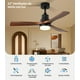 thumbnail image 2 of Ventilador de techo con luz de 52in/132CM,50W luz de ventilador de madera,con control remoto,ventilador de techo moderno de 3 aspas,motor CC reversible silencioso,ventilador de techo para patios, 2 of 5