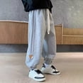 thumbnail image 5 of Gunia Little Boys Sweatpants Joggers Casual Jogger Pants Fall Soft Blend Elastic Waistband Activewear Long Trousers Kids Street Style Athletic Pants Grey 5-6 Years, 5 of 9
