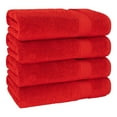 thumbnail image 4 of Cotton Paradise 100% Cotton 4 Piece Turkish Bath Towel Set, Soft Plush Towels Clearance Bathroom Set, Red, 4 of 7