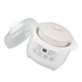 thumbnail image 3 of Xirurus Automatic Electric Stew Cooker with Ceramic Pot and Steam Basket, 1.3 qt / 1.2 L Portable Slow Cooker with Timer and Pre-settings for Healthy Soup and Porridge, White, 3 of 9