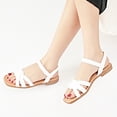 thumbnail image 5 of Ataiwee Women's Flat Slide Sandals - Casual Comfortable Criss Cross Squsre Toe Flat Summer Sandals., 5 of 6