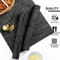 thumbnail image 6 of Placemats Set of 4, Woven Placemats for Dining Table, Heat-Resistant Placemats Stain Resistant Anti-Skid Washable PVC Table Mats, Vinyl Placemats for Kitchen Restaurant Table,Black, 6 of 7