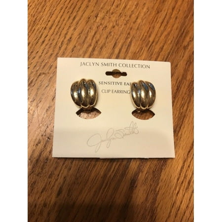 JACLYN SMITH Yellow Gold EARRINGS SENSITIVE EAR Ships N 24h