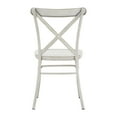 thumbnail image 4 of Weston Home Perry X-Back Metal Dining Chairs, Set of Two, Antique White, 4 of 10