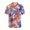 Colorful Feathers, variant on Comfortable Men's Short Sleeve Button Down Shirt, Soft Breathable Men's Short Sleeve Shirt for Travel Beach, Polynesian Tribal Print