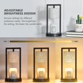 thumbnail image 4 of Candle Warmer Lamp with Timer, 3-Level Dimmable Candle Lamps Linen Fabric Shade, 4 of 7