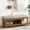 Linen, variant on CQSXDA Upholstered Linen Bench with Storage Shelf, Tufted Ottoman Furniture with Solid Wood Spindle Legs for Bedroom Entryway Living Room, Ivory