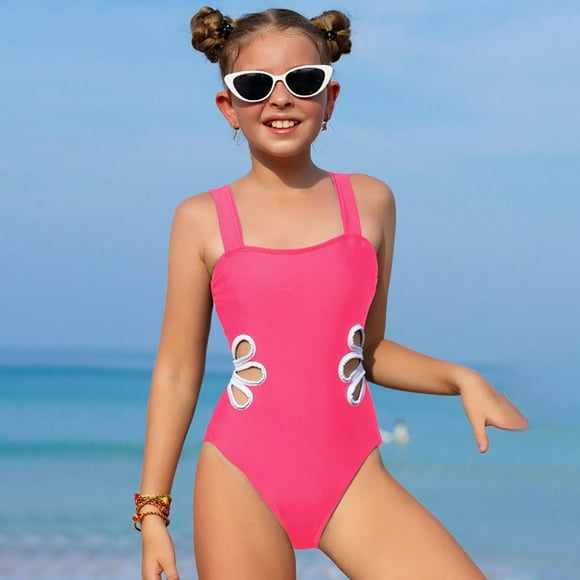 WEAIXIMIUNG Maillot de Bain à Manches Longues pour Tout-Petits Fille, Bretelles Ajustables, Maillot de Bain d'Extérieur, Maillot de Bain pour Filles 9 Ans