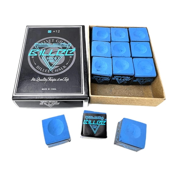 Siruishop 12 Pieces Pool Cue Chalks Billiard Cue Chalks for Home Tournament Use Travel B