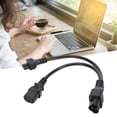 thumbnail image 1 of IEC 320 C6 MACHO A C13 CIMB CABLE DE ALIMENTACIÓN FEMENINA, Y Split Power Adaptador de Potencia Retardante Impermeable Aislante 1 EN 2 OUT PARA COMPUTADORAS PORTÁLES MONITROS DE, 1 of 7