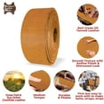 thumbnail image 3 of ELW Grass Fed Leather 8-10 oz. 3-4mm 6"x40" 15.2x101.6cm Tobacco Brown Full Grain Cowhide Belt Blank, Straps Tooling, Holsters, Saddle Bags, Knife Sheaths, Furniture Accent, Restoring Chairs, 3 of 8