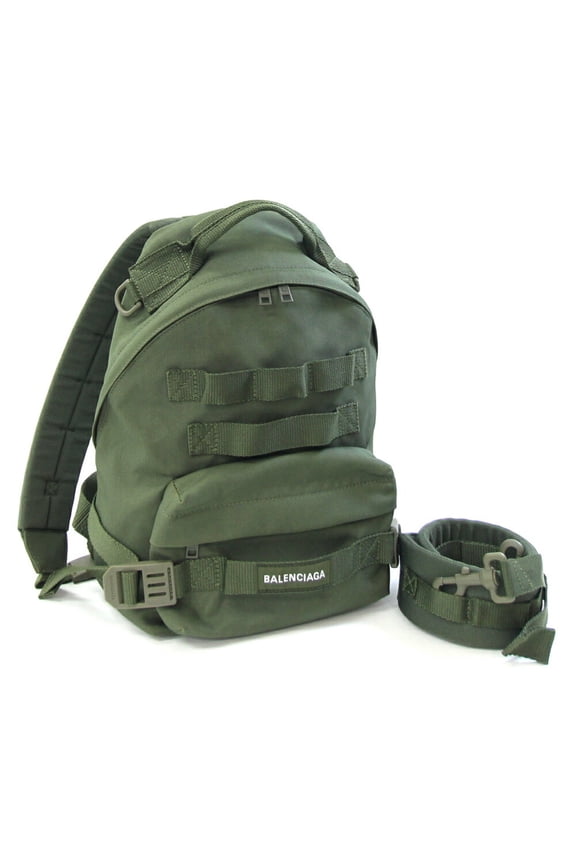 Pre-Owned Balenciaga Army Backpack 644031 Khaki Green Nylon Canvas BALENCIAGA (Good)