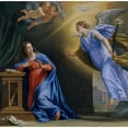 thumbnail image 3 of Philippe de Champaigne 15x15 Black Modern Framed Museum Art Print Titled - The Annunciation (ca. 1644), 3 of 5