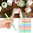 thumbnail image 3 of 10Pcs  Crochet Hooks Lastic Knitting  Kits Weaving Tools For DIY Socks Heats, 3 of 8