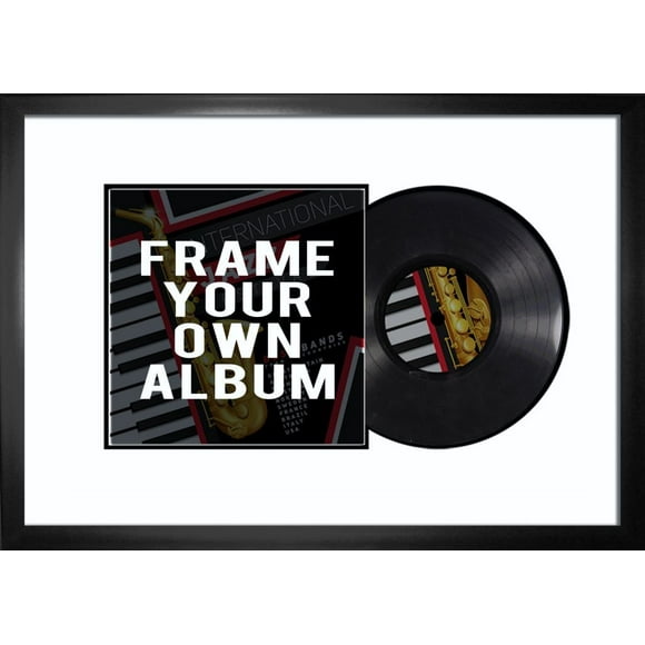 Vinyl Album Frame with White Background