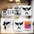thumbnail image 2 of 2 Pcs Flying Bird and Dancing Woman Stencil Reusable Birds Stencils for Painting 11.8x11.8 Inches Animal Drawing Templates with Paint Brush for Wall Floor Wood Paper Decoration, 2 of 7