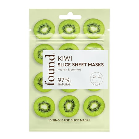 FND Kiwi Slice Sheet Masks, 10 slice masks