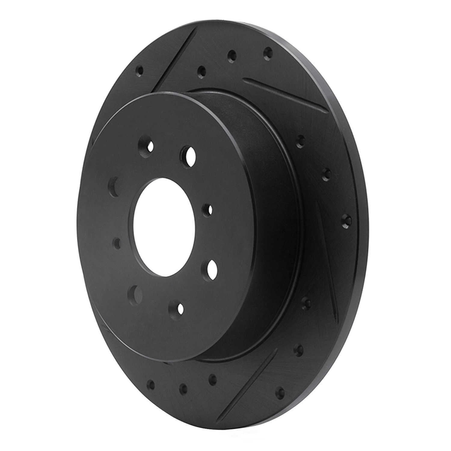 Dynamic Friction Company 633-59031L DFC Brake Rotor - Drilled And Slotted - Black