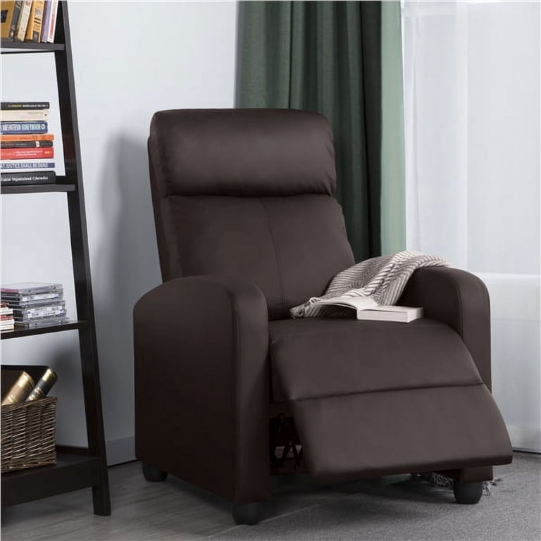 Yaheetech 2-Piece Manual Recliner Set, Brown Faux Leather photo 5