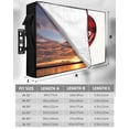 thumbnail image 7 of Outdoor TV Cover 60 to 65 Inch Weatherproof, Valentines Day Red and Black Buffalo Check Plaid Love Waterproof TV Screen Protector for Outside Decor with Zipper and Pocket 58"L x 37"H , Heart s, 7 of 7