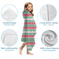 thumbnail image 7 of Red and Green Christmas Pattern Hooded Bath Towel，60"x35" for Ages 3 To 12 Kids, Quick Dry Lightweight Soft Microfiber Hood Beach Towel Cover Up for Kids, 7 of 7