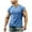 Blue, variant on Mens Muscle Slim T Shirt Basic Cap Sleeve Tees Gym Workout Athletic Shirts Round Neck Sports Blouses Tee