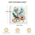 thumbnail image 3 of Chilfamy Starfish Sea Shells Blue Seaweed Canvas Wall Art Decor 16x16in, 3 of 6