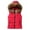 Red, variant on OGLCCG Women's Puffer Vest Casual Thicken Qulited Hooded Vest Solid Color Zipper Sleeveless Gilet Jacket With Pocket
