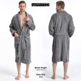 thumbnail image 3 of Men's Soft Plush Fleece Classic or Hooded Robe with Front Pockets, 3 of 6