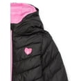 thumbnail image 2 of Pink Platinum Girls Solid Quilted Puffer Coat with Hood, Sizes 4-16, 2 of 3